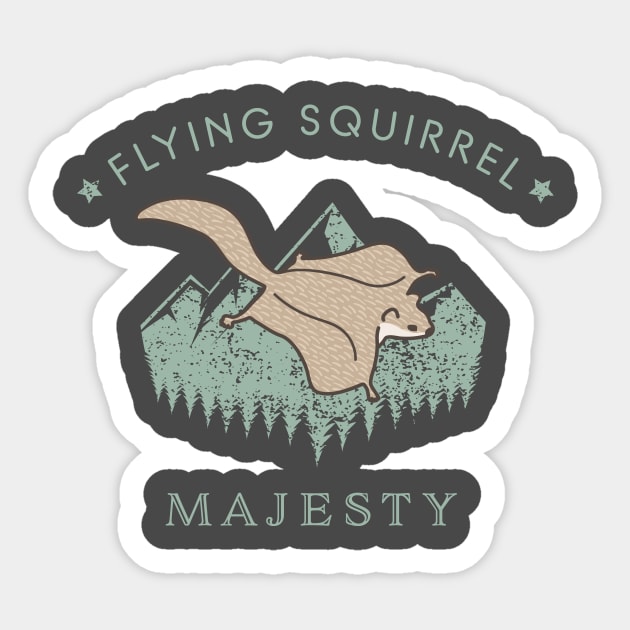 Flying Squirrel Majesty Sticker by Annelie